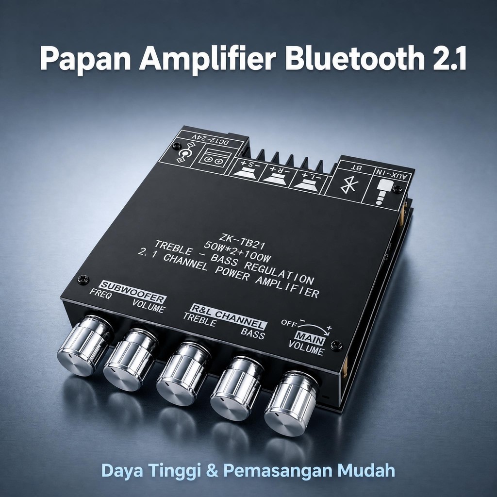 ZK - TB21 TPA3116D2 Bluetooth 2.1 Amplifier Board 50Wx2+100W Bluetooth Amplifier Class 2.1CH Subwoof
