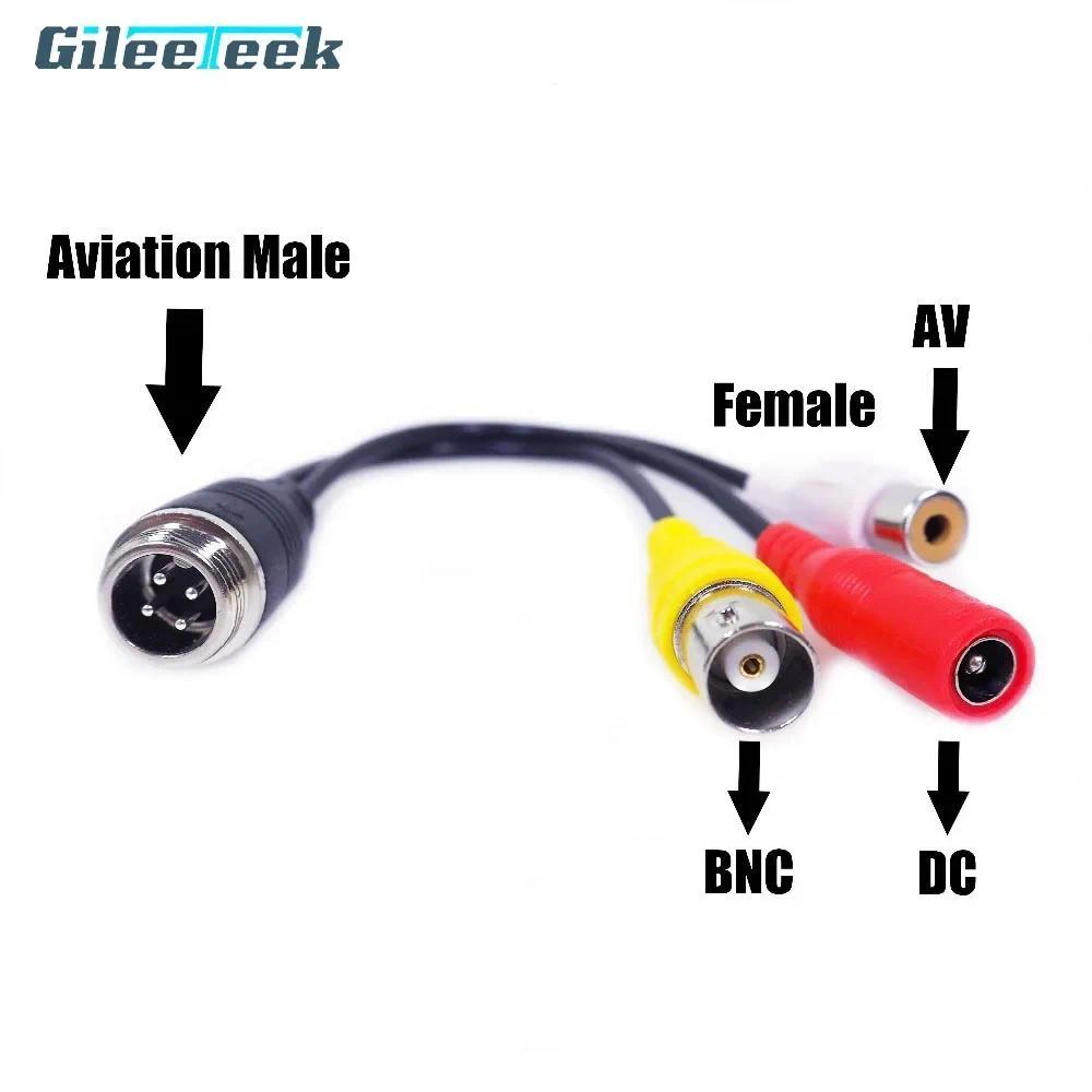 4 pin Aviation Cable Conector to BNC RCA Auo Video 12v Output Adaptor Cable for CCTV Camera Cable 50