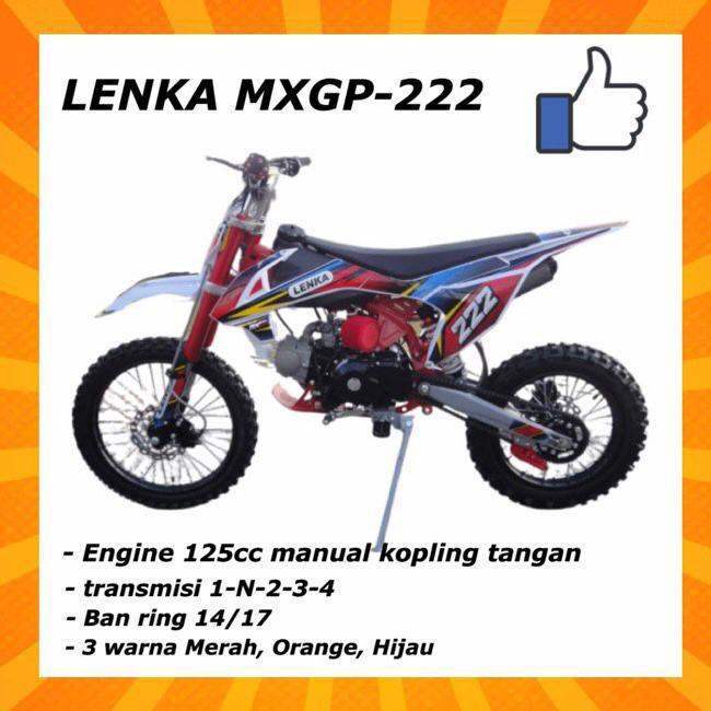 MOTOR MEDIUM TRAIL MXGP 222 MESIN 4TAK 125CC MANUAL KOPLING RING 14/17