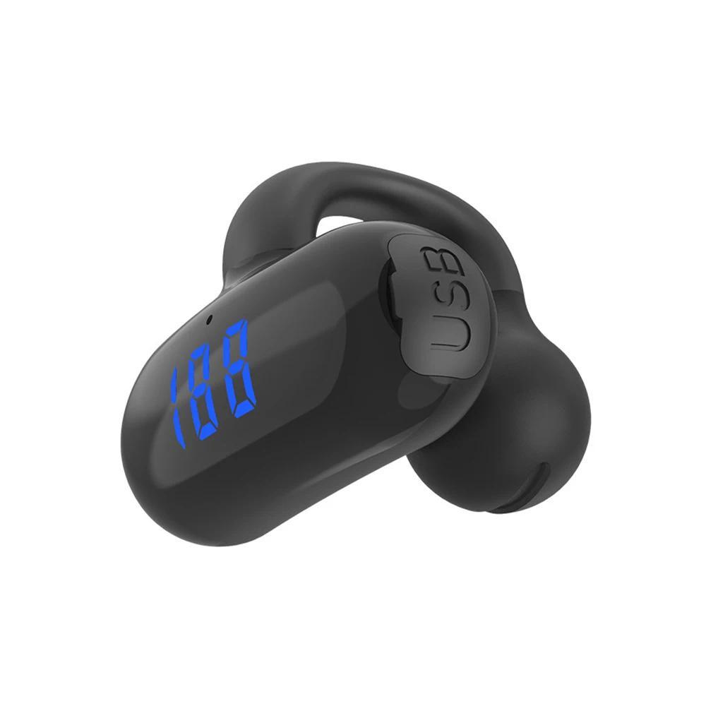 Bone Conduction Bluetooth Headset Clip on Ear Sports Wireless Bluetooth Headset Digital Display Bone