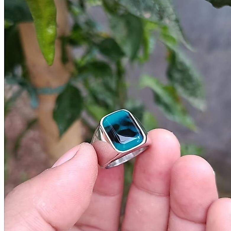 Cincin Batu Bacan Doko majiko coklat cristal original stone