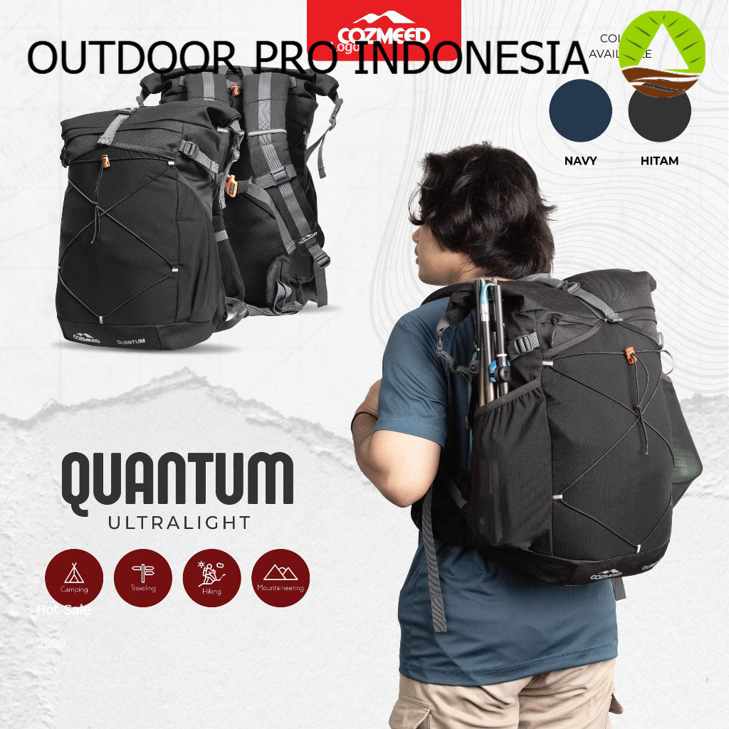 Cozmeed Tas Gunung Ultralight Pria Wanita Quantum 36Liter