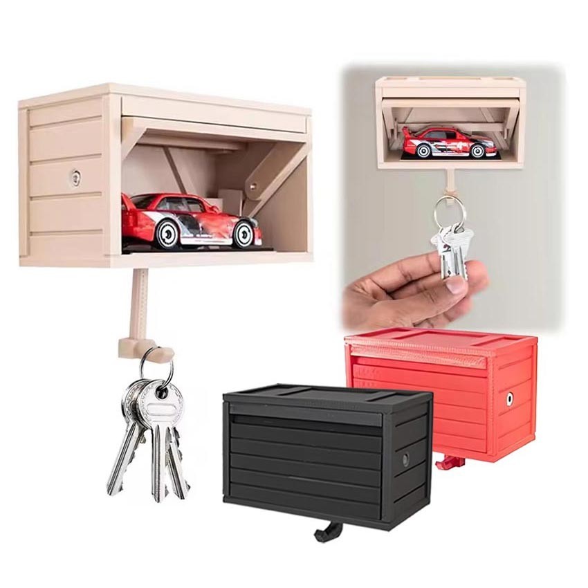 Tempat Kunci Dinding Key Holder Model Garasi Hotwheels Mobil Mobilan Car Garage Key Holder