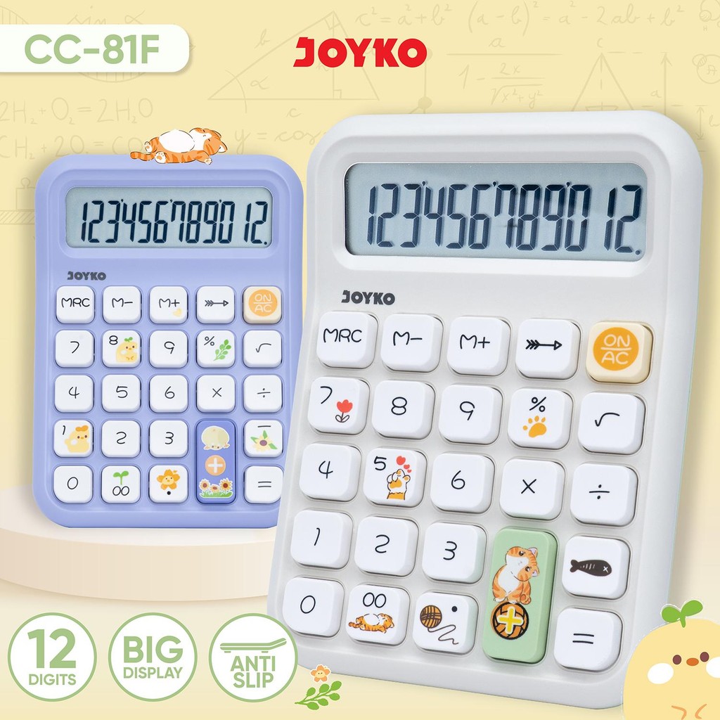 JOYKO Calculator Kalkulator Aesthetic CC-81F 12 Digits
