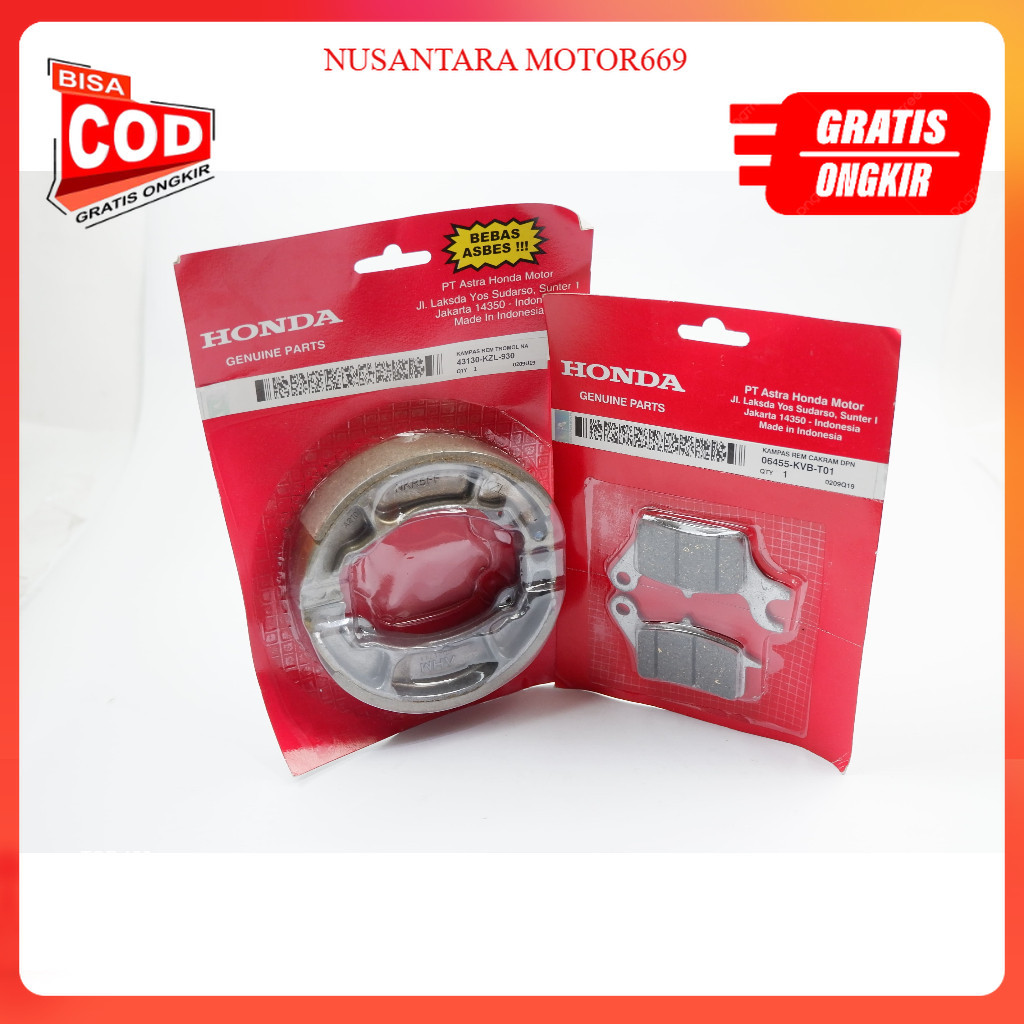 kampas rem honda beat - kampas rem belakang beat fi KVB - KZL motor