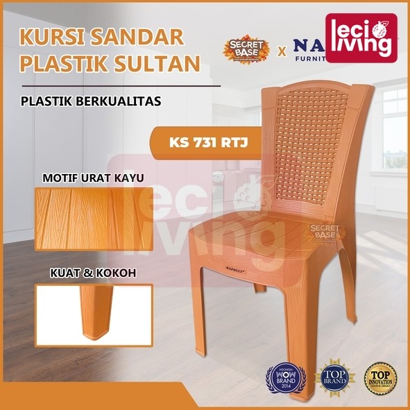NAPOLLY KURSI KS 731 RTJ - Bangku Plastik / Kursi Kamar Plastik Sandaran