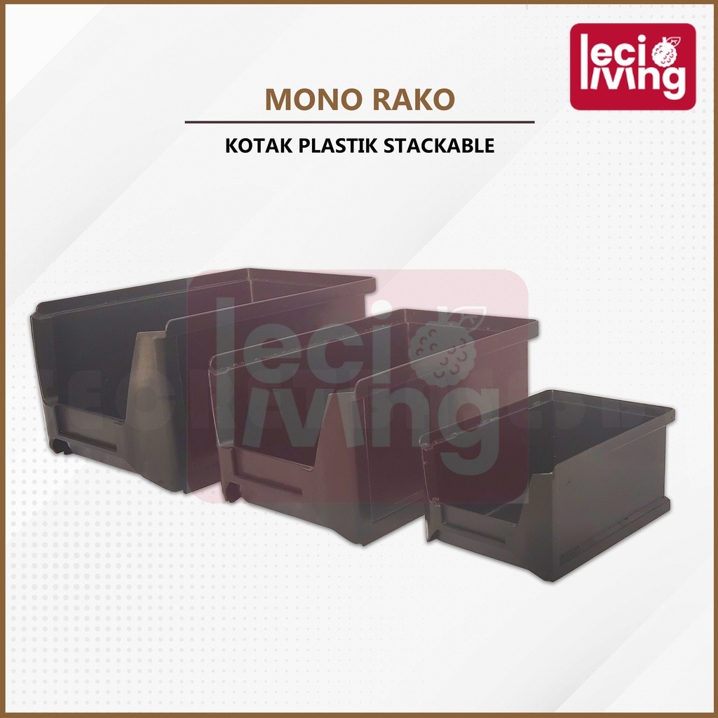 MONO RAKO - Kotak Plastik Stackable / Rak Susun / Rak Komponen / Box Organizer Mini