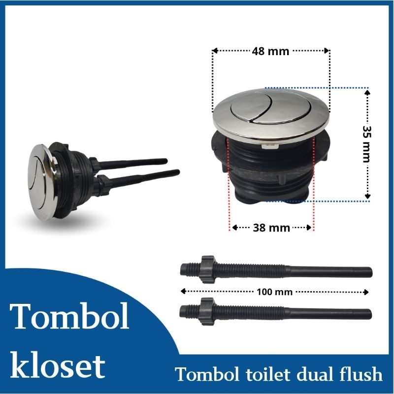 Tombol kloset duduk tombol toilet dual flush