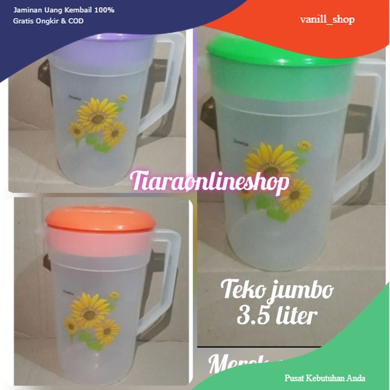 *FREE ONGKIR*  Bisa COD Teko besar jumbo 3.5 liter / Teko air plastik merek sunrise SNI