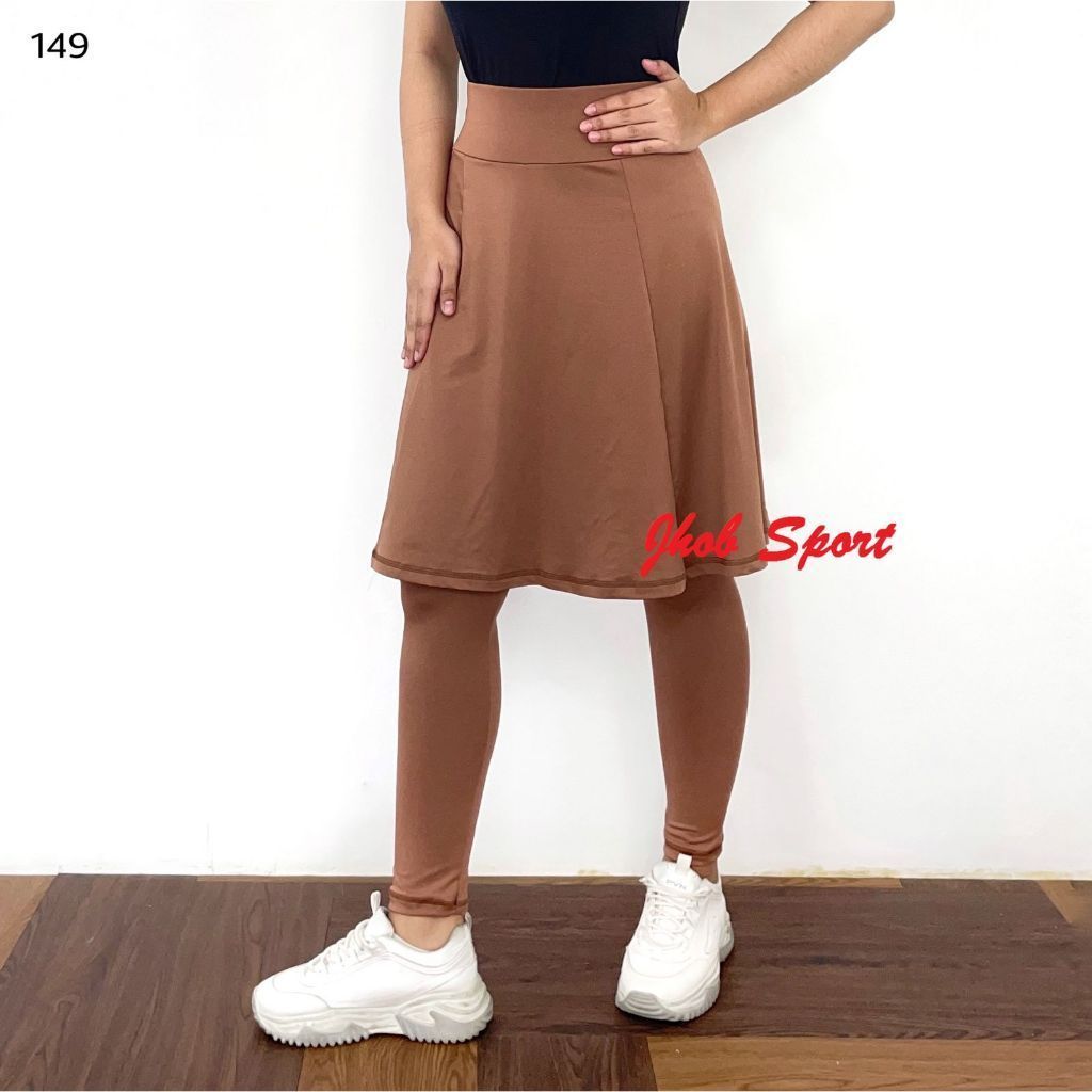 JHOB SPORT Celana Legging Jumbo Rok Dibawah Lutut BIG SIZE / Skirt Sport JUMBO Olahraga Wanita / Leg