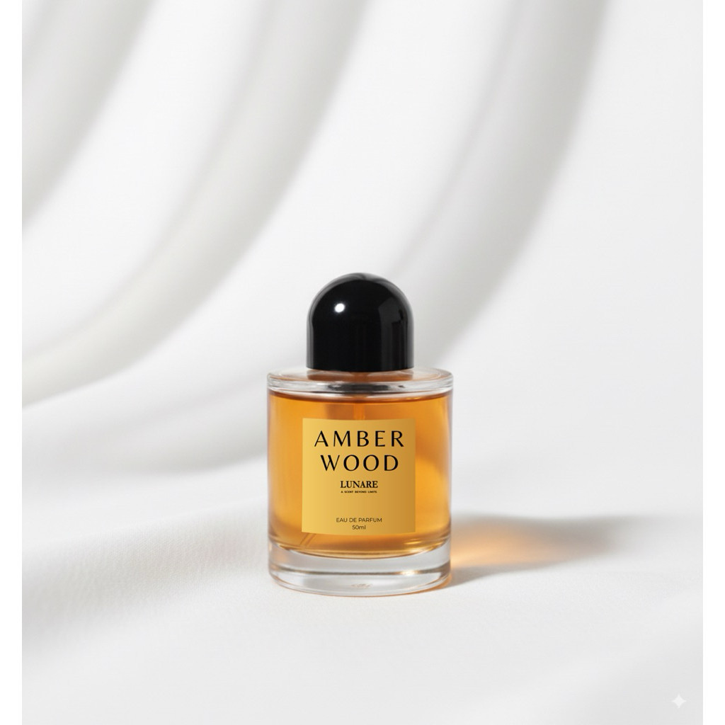 Lunare - Amber Wood Parfum Unisex Original Eau de Parfum | Floral Amber Sweet | EDP 50ml