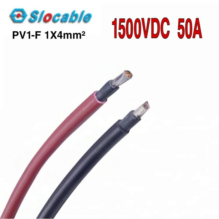 PV1-F 1X 4mm 1X4mm Slocable PV Cable Single Core Kabel Panel Surya PV1F
