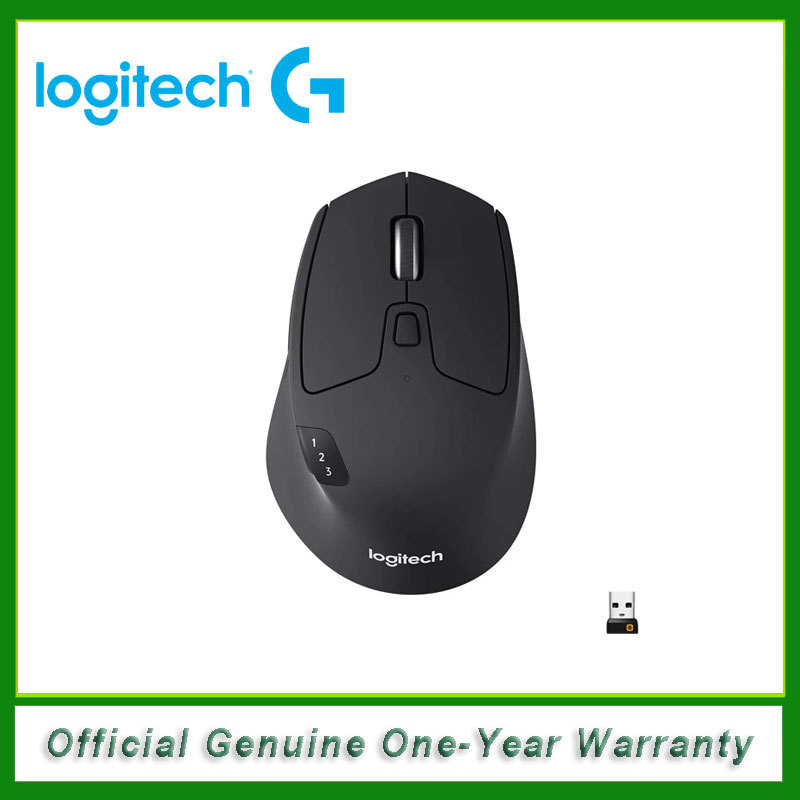 Logite M720 Triathlon Multi-Device Wireless Mouse Bluetooth USB Unifying Receiver 1000 DPI 8 Buttons