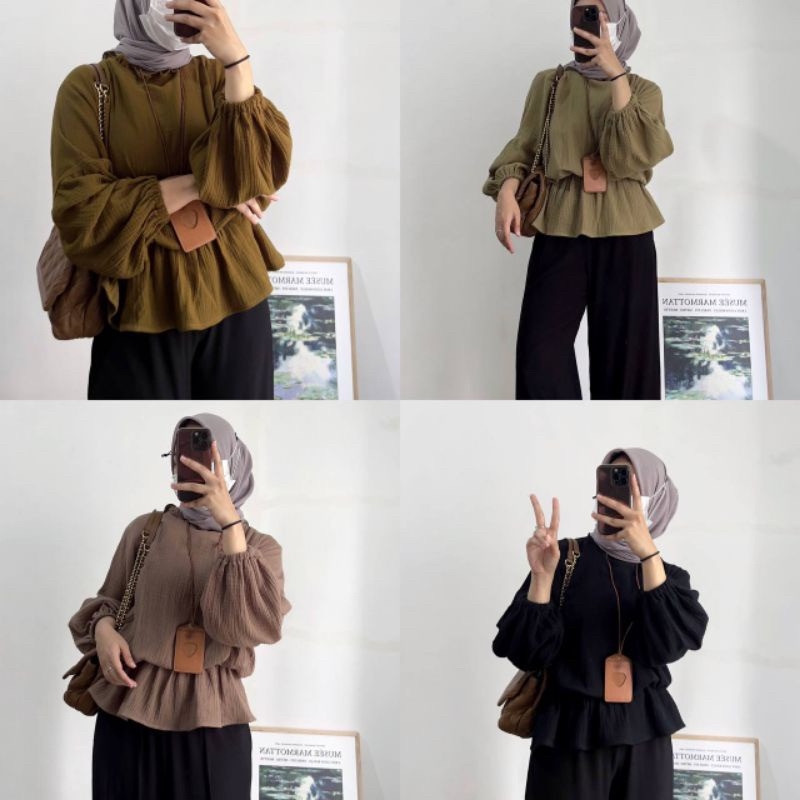 SC Girlfashionstory Original Elura Top Blouse Rayon Crinkle