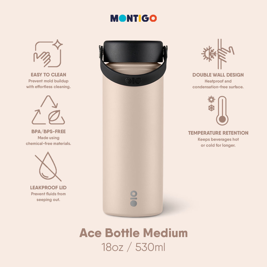 Montigo | Tumbler Montigo Ace Bottle Medium 18oz - 530ml Caramel Latte