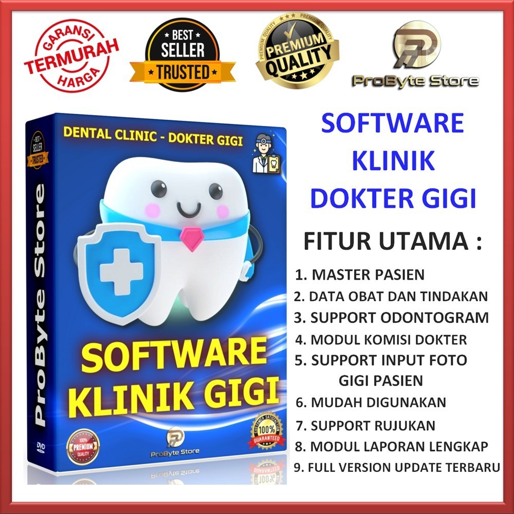 SOFTWARE KLINIK DOKTER GIGI TERBARU PROGRAM APLIKASI DENTAL CLINIC DENTIST SUPPORT SERVER CLIENT