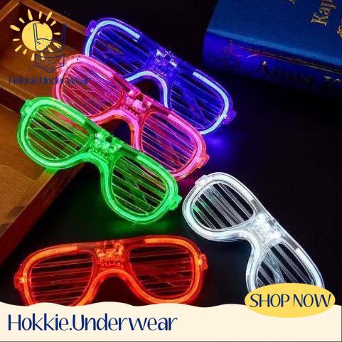 (KM73) Kacamata LED Colorful Kacamata Lampu Neon LED Kacamata DJ Kacamata Pesta