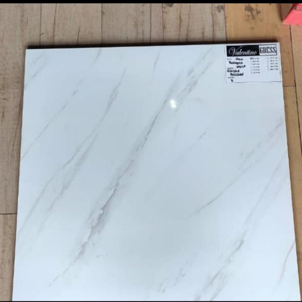granit valentino gress 80x80 bologna white seires Carara glazed polis
