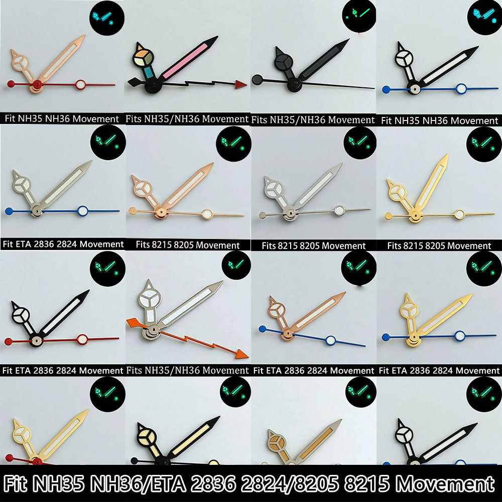 High quality watch hands blue-green/green luminous hands suitable for N  H35 NH36/ETA 2836 2824/8205