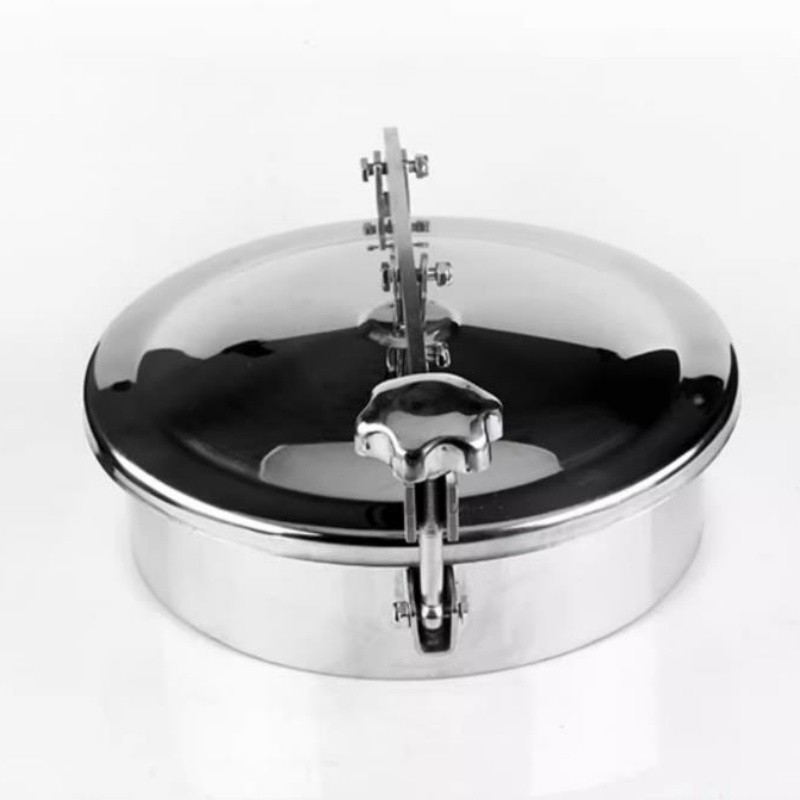 Manhole for tank DN350/DN400mm SS304 Atmospheric Manhole Cover, Sanitary Manhole Door, Circular Hand