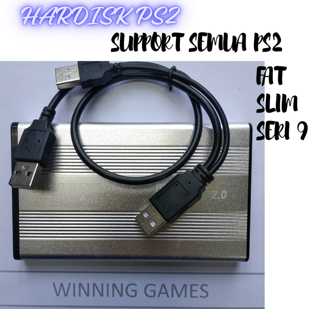 Hardisk Eksternal HDD PS2 500G | 250GB | Support semua  PS2 Cepat & Stabil
