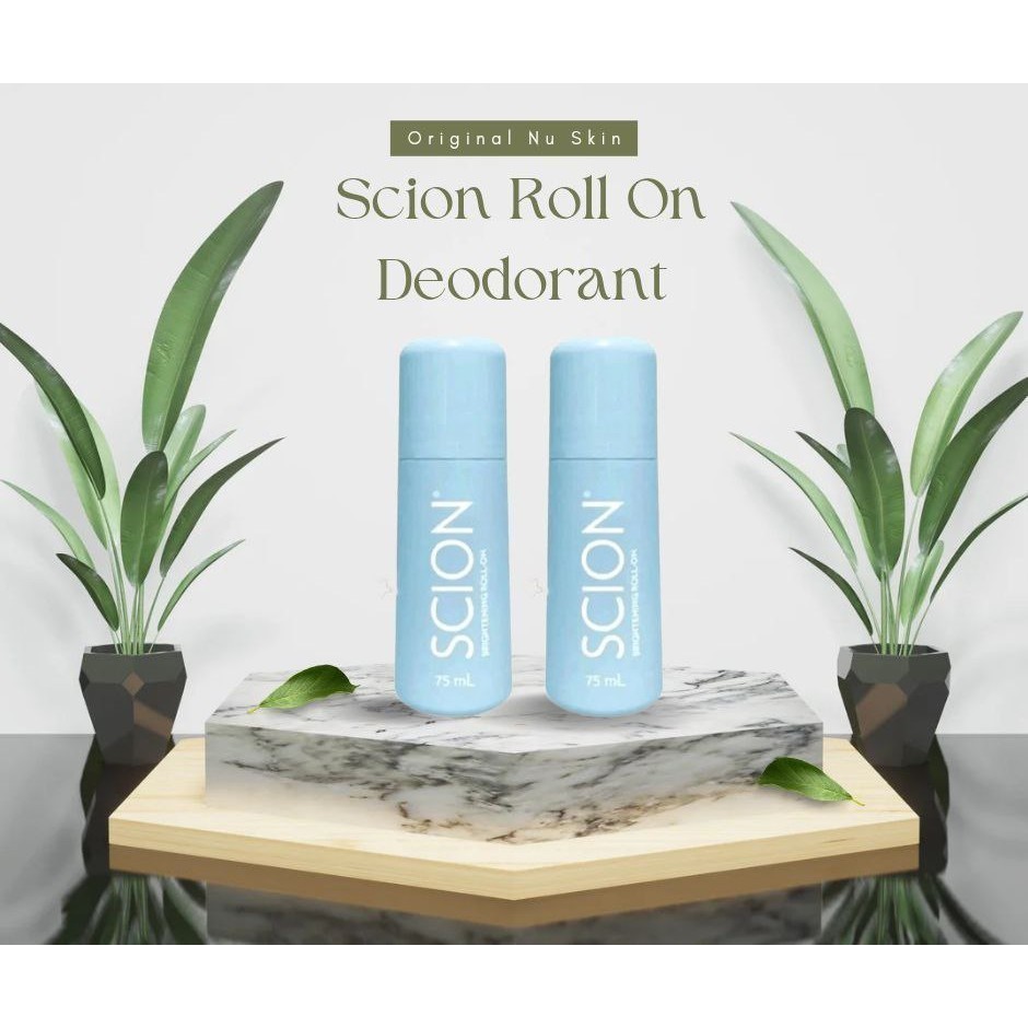 Lunaraskinglow Nu Skin Deodorant Scionn isi 2 pcs Roll On Whitening Kemasan Terbaru ED 2028 Ori Nus