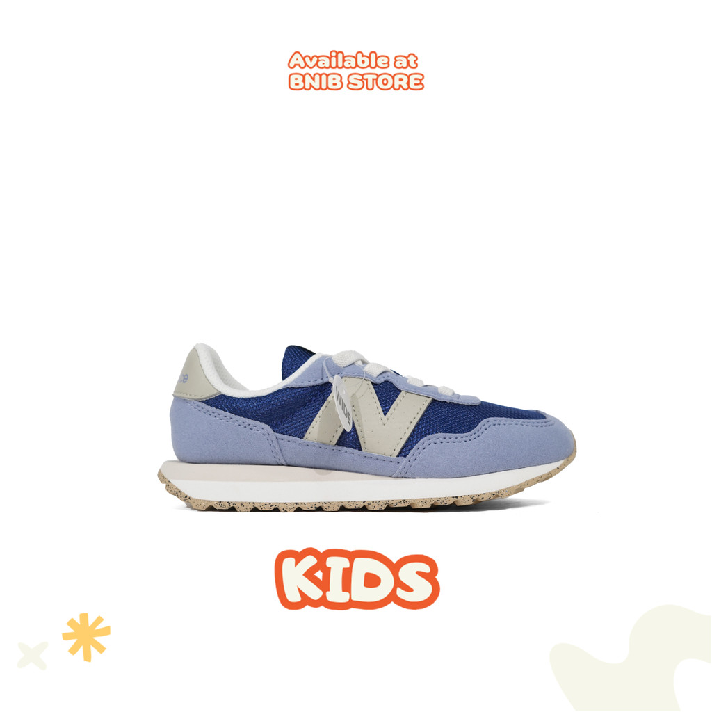 Sepatu Sneakers Anak NB Kids 237 Bungee Lace Blue Original