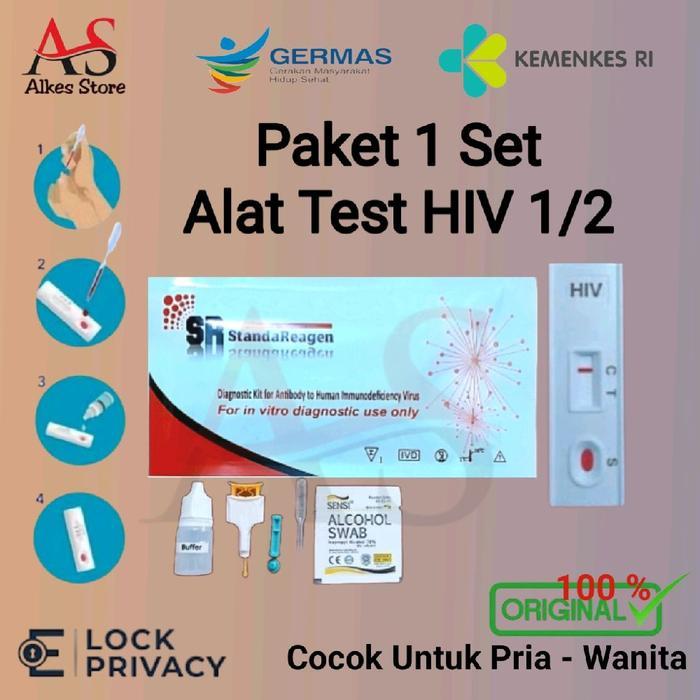 SR, IS, Rapid Test Alat Tes H1v Cassette 1 Set l alat untuk cek hiv/aids Standar Klinik