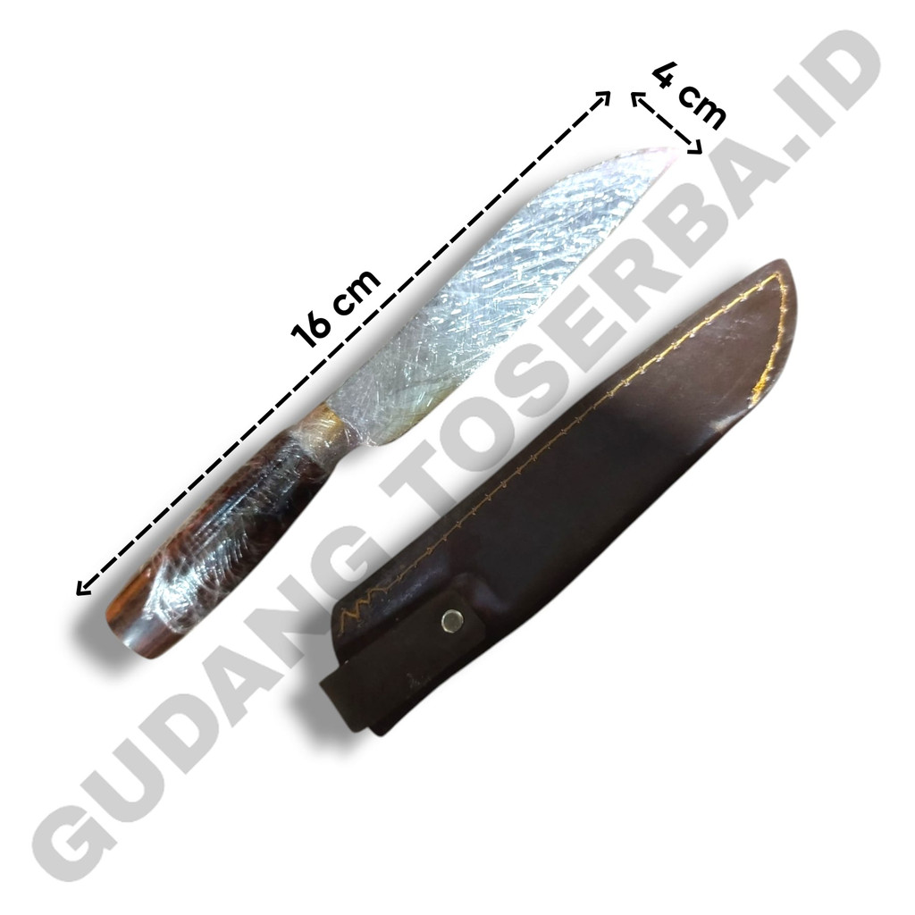 PISAU BAJA HSS DAN SARUNG KULIT PANJANG 16 CM