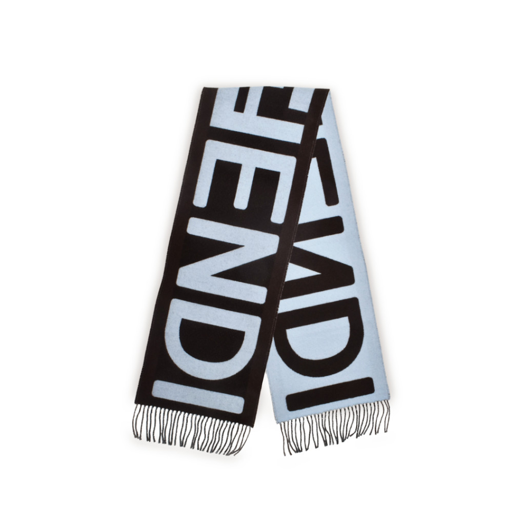 Logo wool scarf