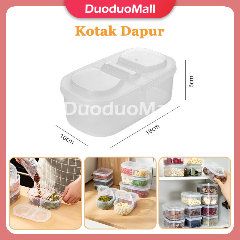 Tempat Bumbu Dapur Sekat 2 Box / Kotak Dapur / Serbaguna Plastik