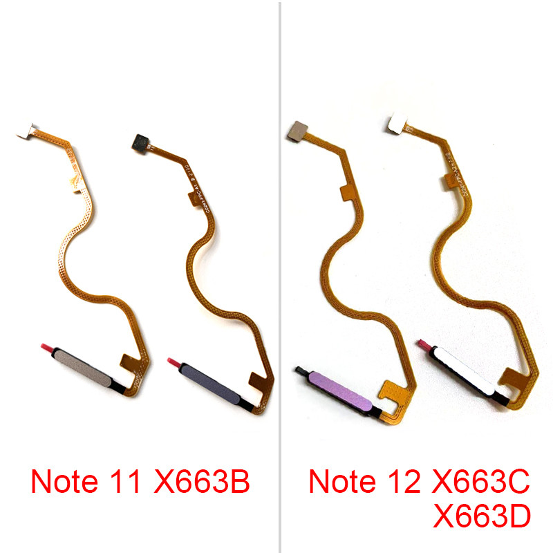 For Infinix Note 11 12 X663 X663B X663C X663 Home Button Tou ID Fingerprint Sensor Flex Cable