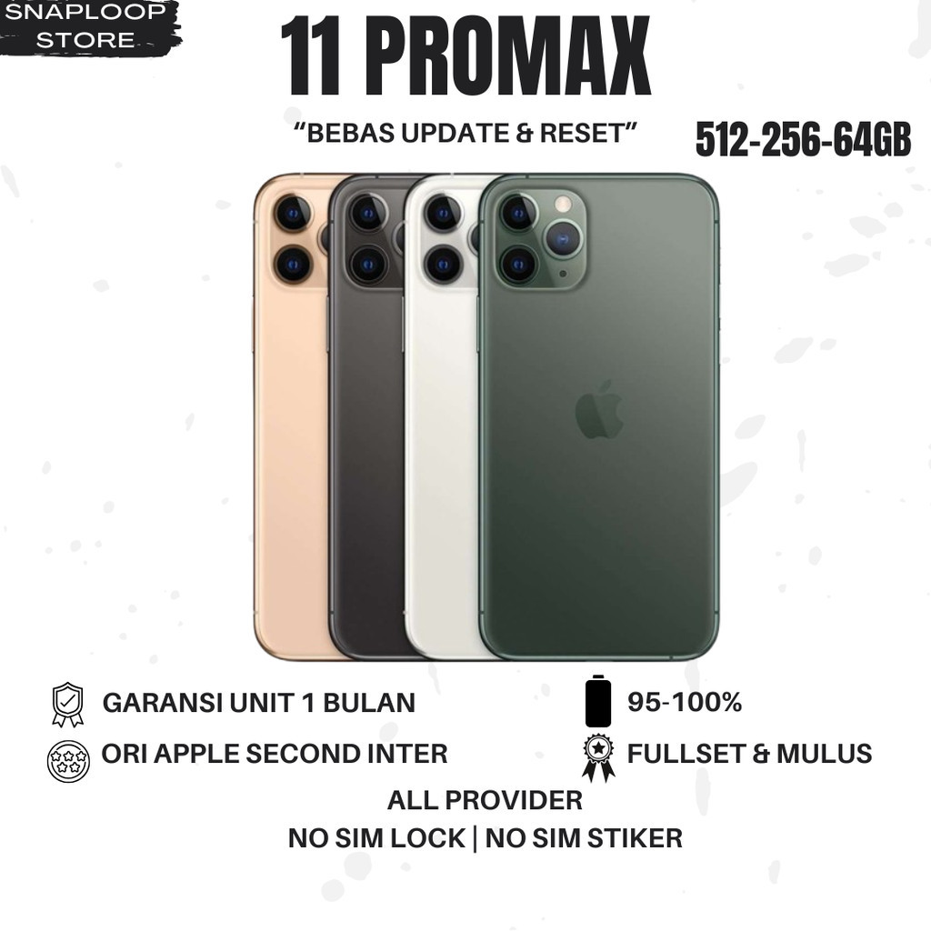 iphone second 11 promax normal minus 512gb 256gb 64gb original 100% fullset mulus like new ip 11pm