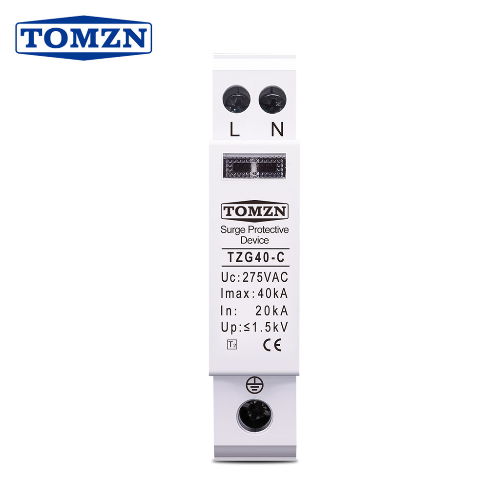 SPD AC 275V 1P TOMZN Penangkal Petir Surge Protective Device Arrester