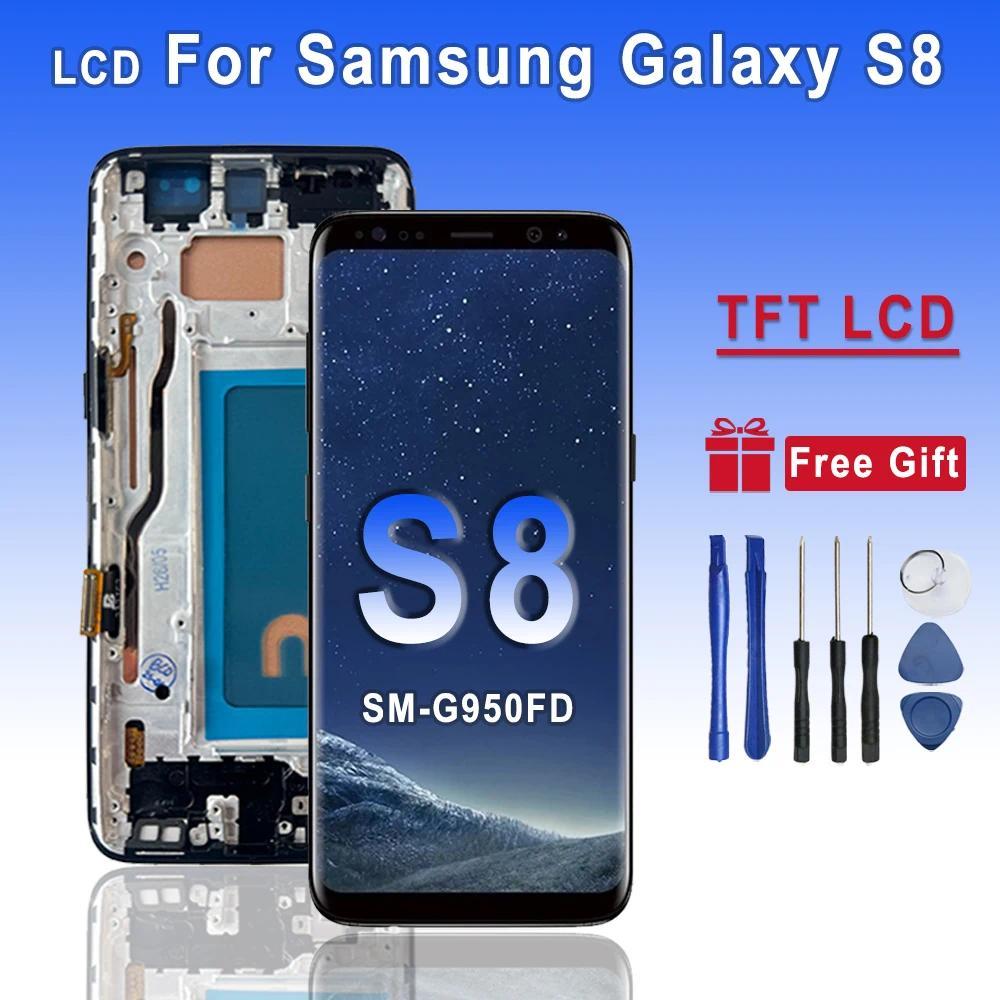 TFT LCD For Samsung Galaxy S8 G950F LCD Tou Screen gitizer Assembly Replacement For Samsung S8 SM-G9
