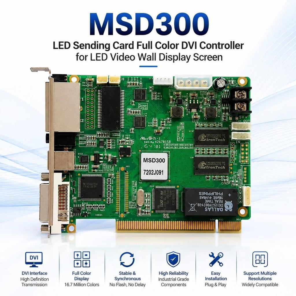 MSD300 LED Sending Card Full Color DVI Controller for LED Video Wall Display Screen