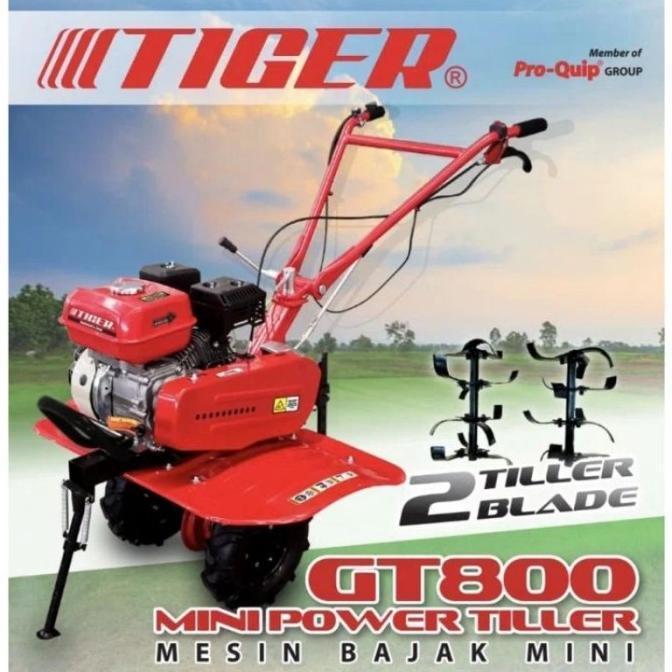 Mini Tiller Pro-Quip Tiger GT800 Free Singkal Mesin Traktor Proquip Tiger GT 800 Bajak Sawah Ladang 