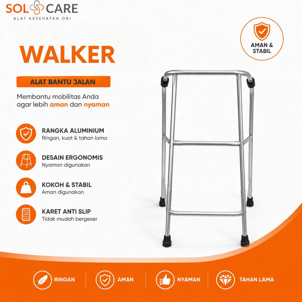 Walker Alat Bantu Jalan Lansia | Walker Lansia | Anti Slip BAYMED
