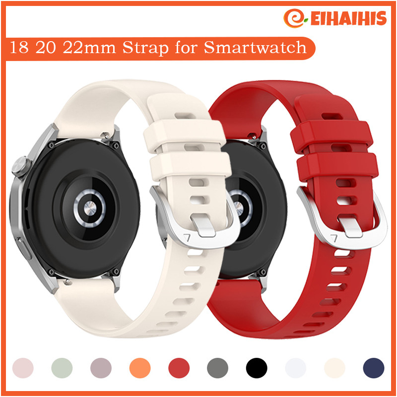 18mm/20mm/22mm Sport Silicone Strap for Samsung Galaxy Watch FE 7 6 5 4 Quick Release Rubber Band Ta