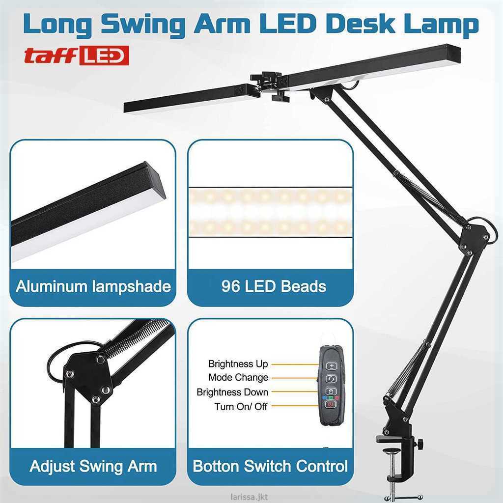 TaffLED Lampu Meja Baca LED Double Head 3 Color Mode SMD - ZN14