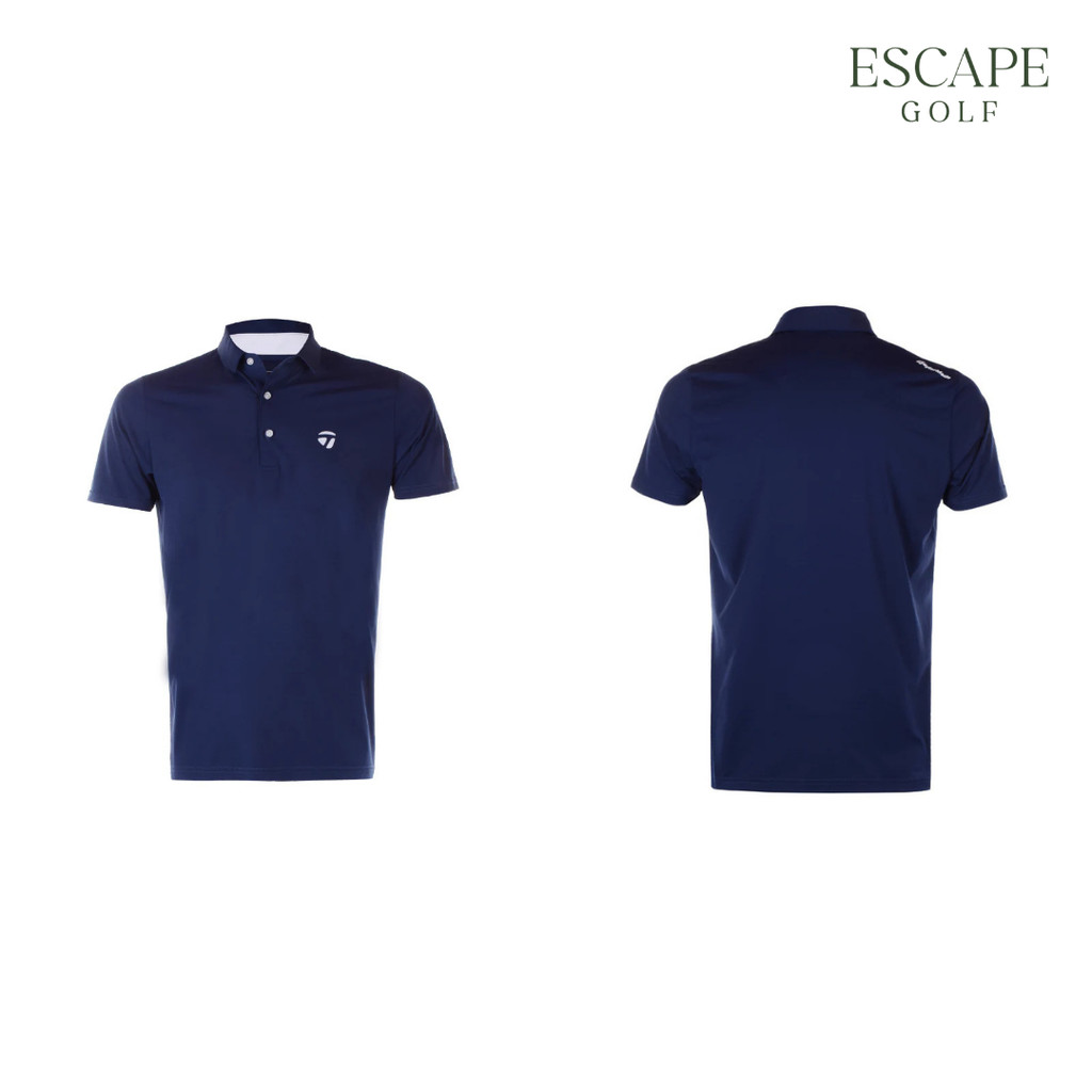 Taylormade Kaos Polo Golf Pria Biru Navy | Taylormade Essential Men’s Polo