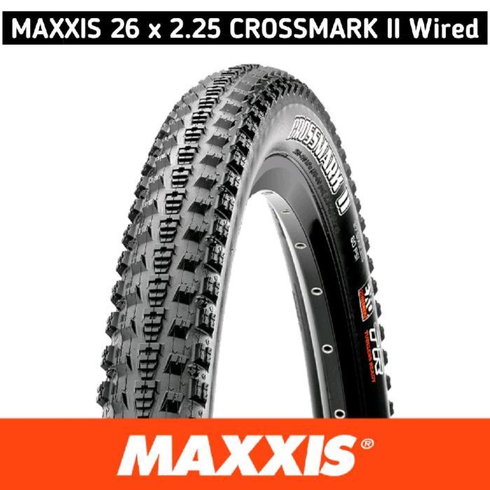 Maxxis 26 x 225 CROSSMARK II Wired - Ban Luar 26 x 2.25 Maxxis CrossMark 2 Wire Ringan Satuan