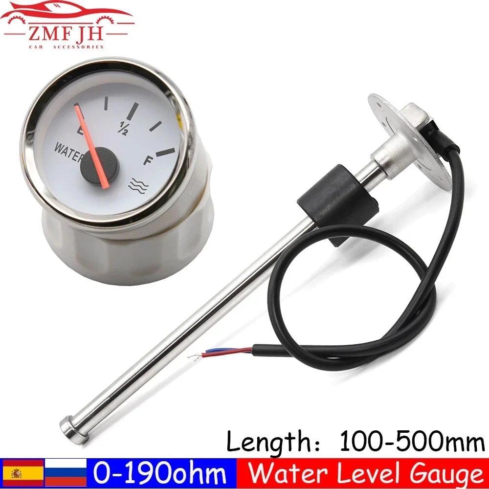Water Level Gauge Water Level Sensor 52mm Water Level Meter Incator With Red Light 100-500mm 0-190 O