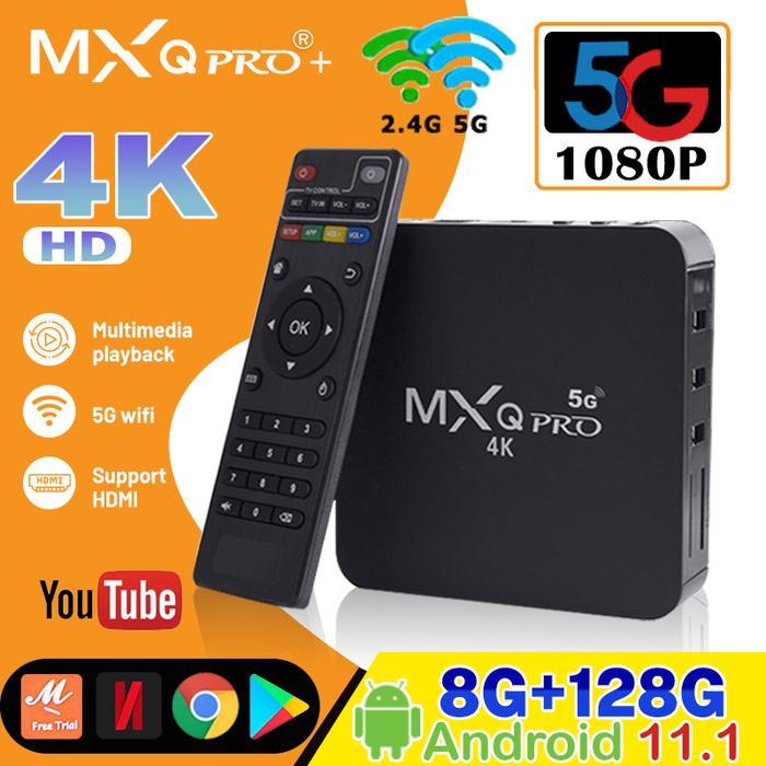 Android TV box MXQ Pro 5G Smart TV 4K Ultra HD 5G 2Gb/16Gb - Tv Box 8/128 GB