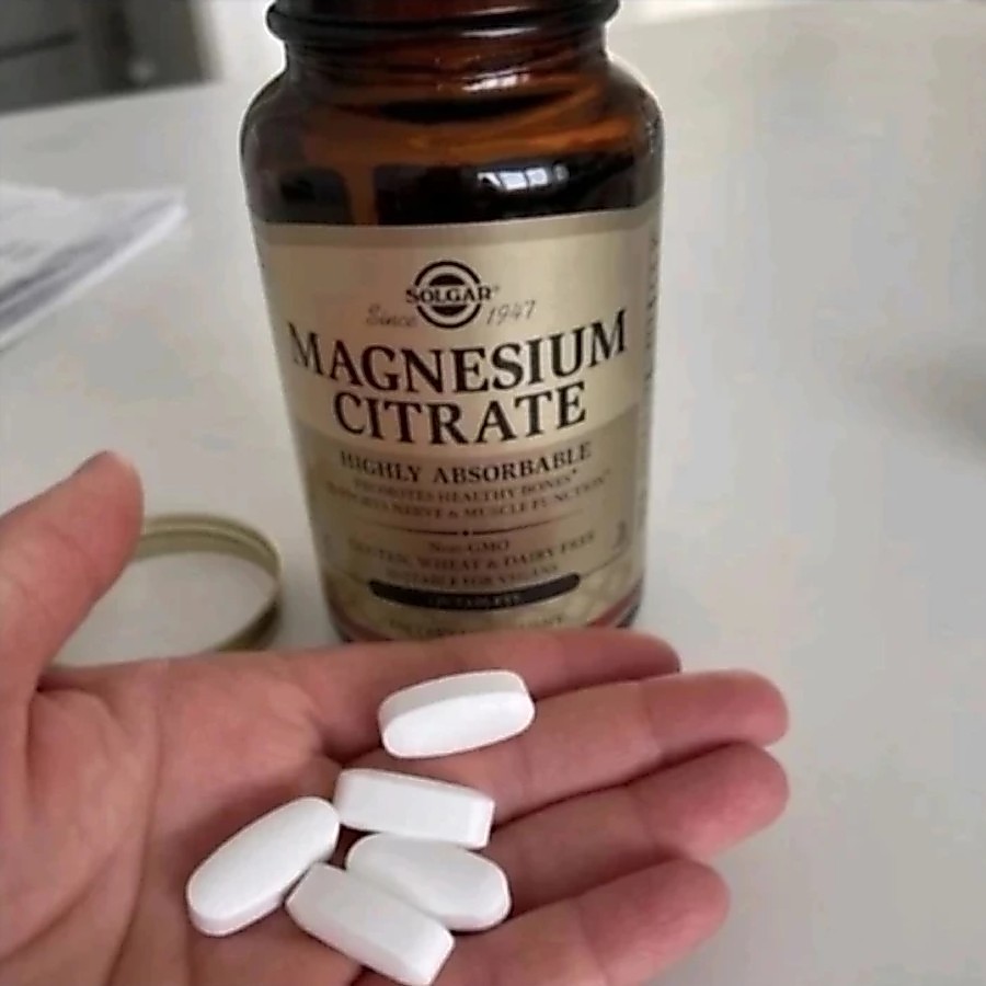 Solgar USA Magnesium Citrate, 120 Tablets, Vegan Highly Absorbable, Healthy Bones