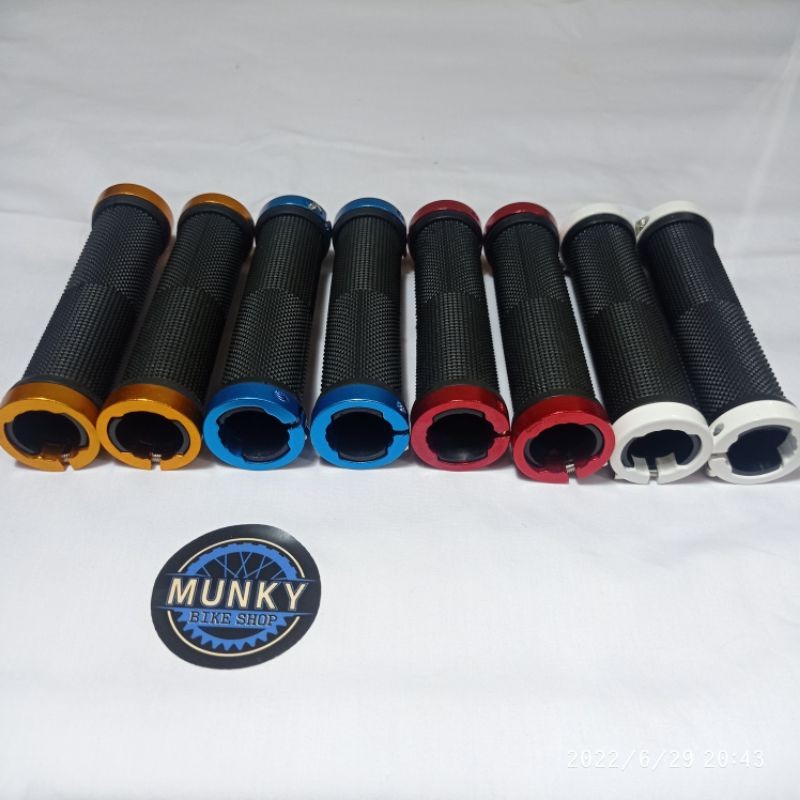 Foto Riderace handgrip hand grip grips sepeda rubber double lock anti slip