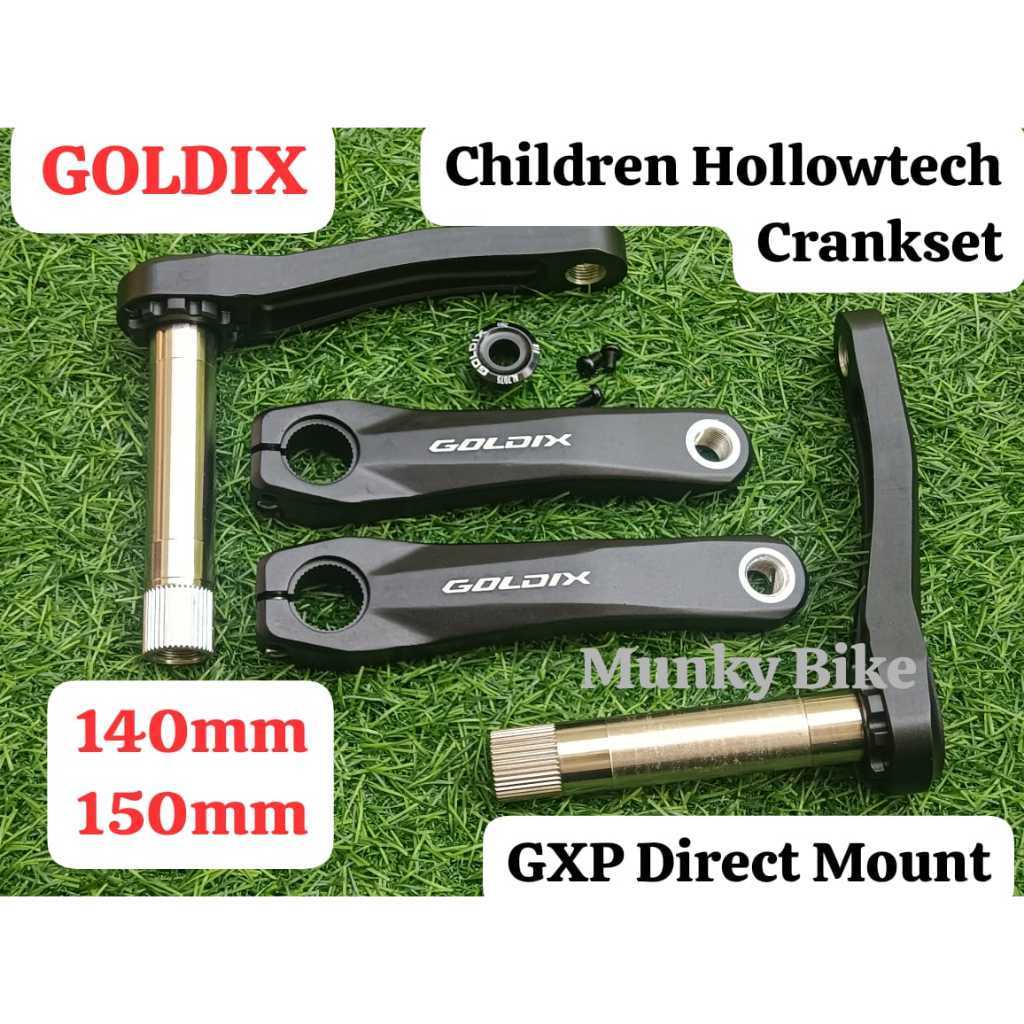 Foto Goldix Children Crank Crankset Hollowtech HT 2 Panjang Arm 140 150 mm GXP Direct Mount Chainring Untuk Sepeda BMX Anak