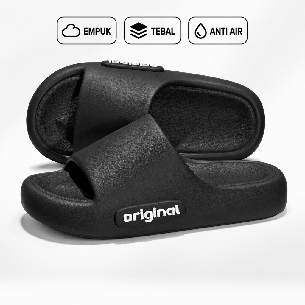 Sandal Original Rumah Empuk Bantal EVA Soft Thick Sole Anti Licin Sandal Slop Kekinian Korean Style