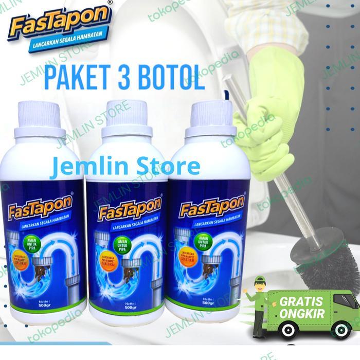 Fastapon Anti Sumbat Pipa Mampet WC Toilet ( Paket WC 3 Botol )