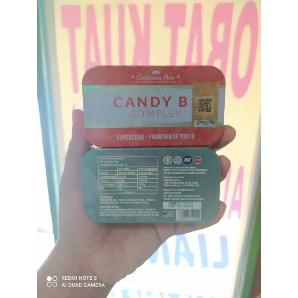 BIG SALE 12pcs permen suplemen candyB+complex original Asli Original